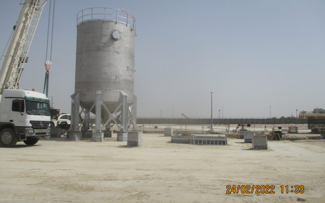 Global successfully installs Stainless-Steel Dissolver Storage Tank